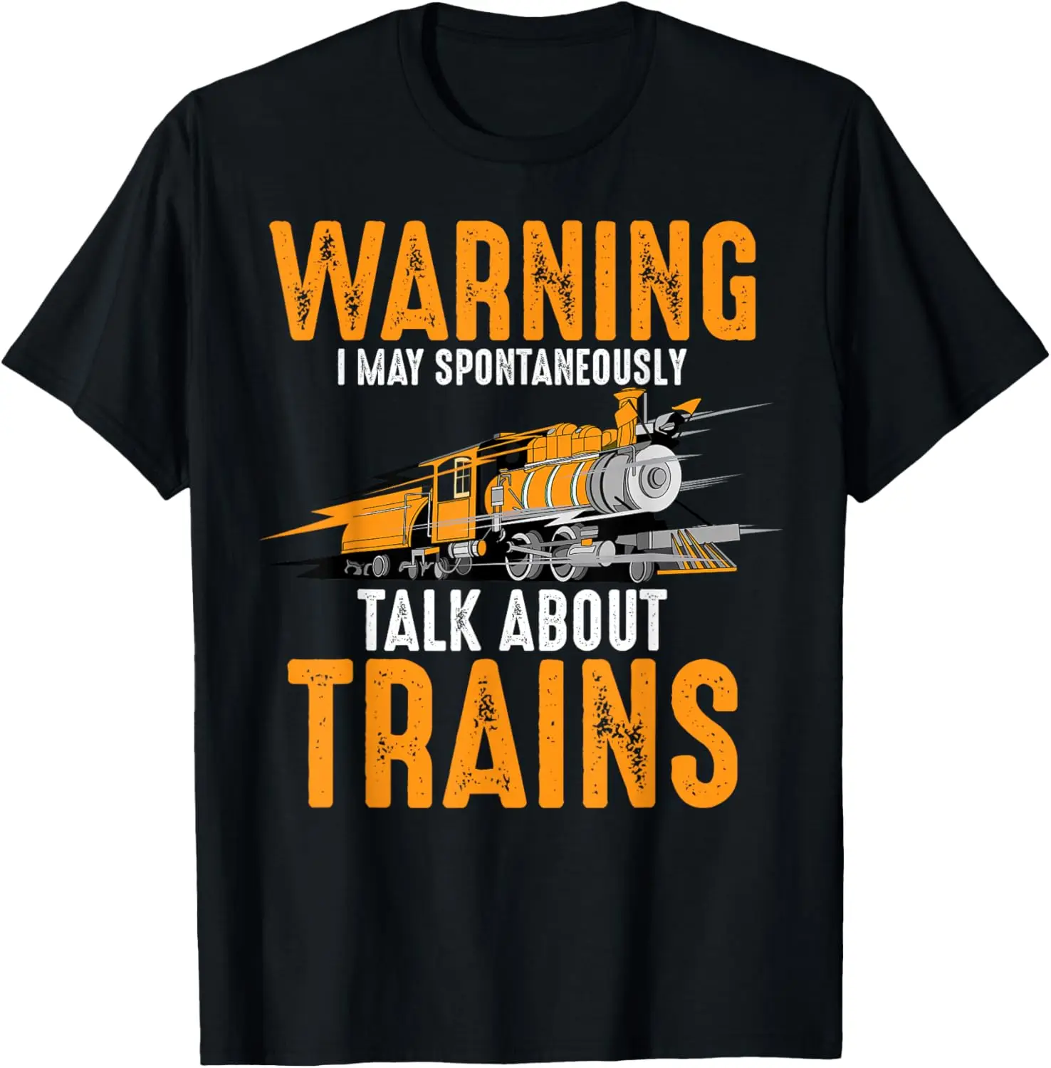 Cute Warning May Spontaneously Talk About Trains Shirt Gift T-Shirt