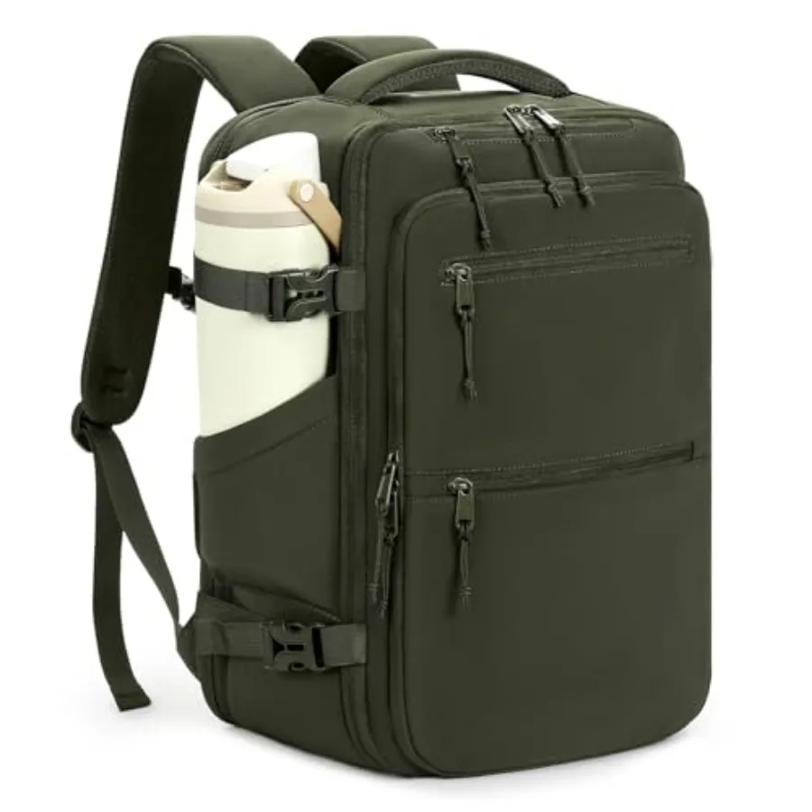 

mibasies 30L Travel Backpack for Women and Men: Carry On Luggage Flight Approved, TSA Laptop Backpack with Water Bottle Pocket,