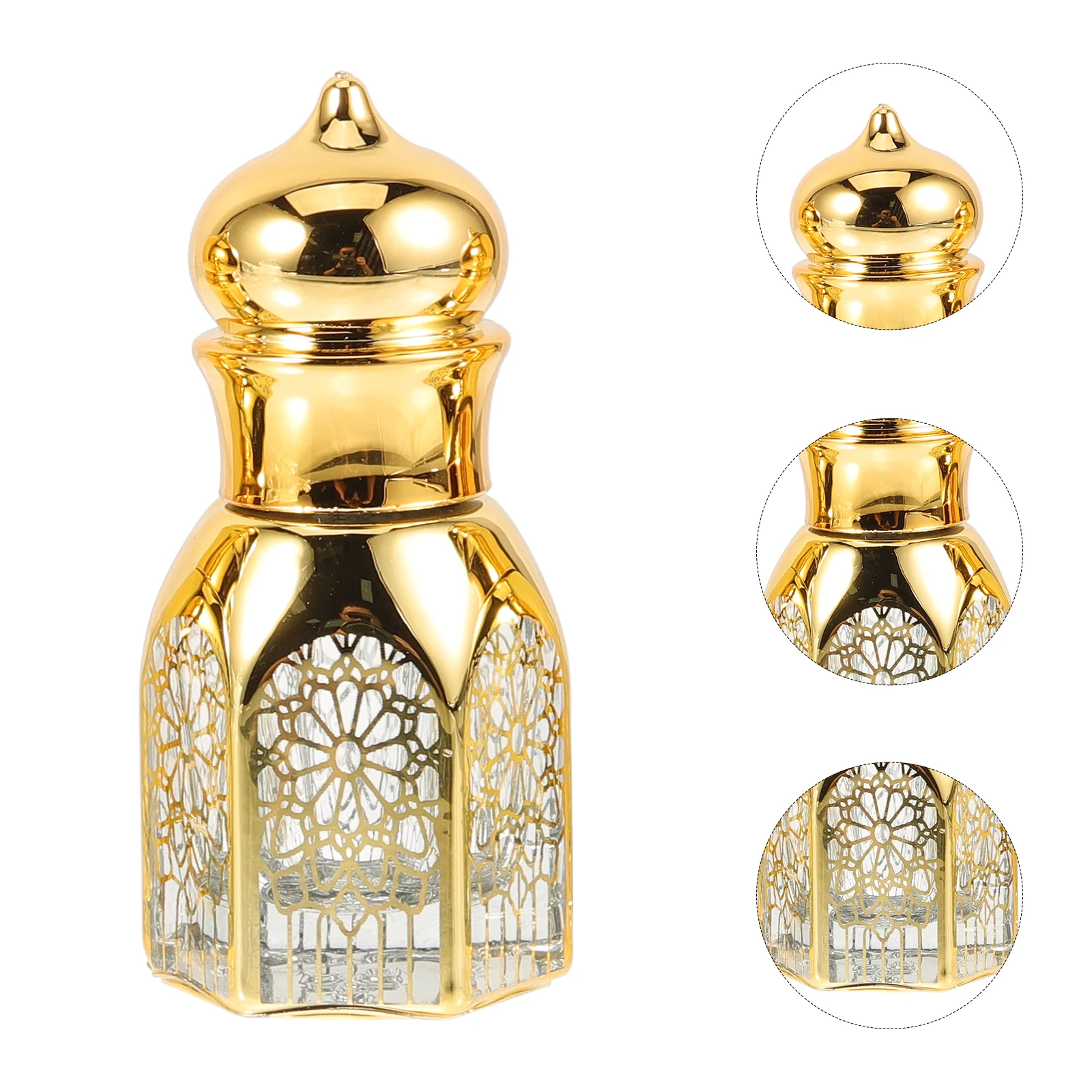 4 قطع من زجاجات الزيوت العطرية المحمولة، حامل عطر صغير للسفر، تصميم ريترو رائع، تخزين محكم، هدية زجاجة فارغة #5