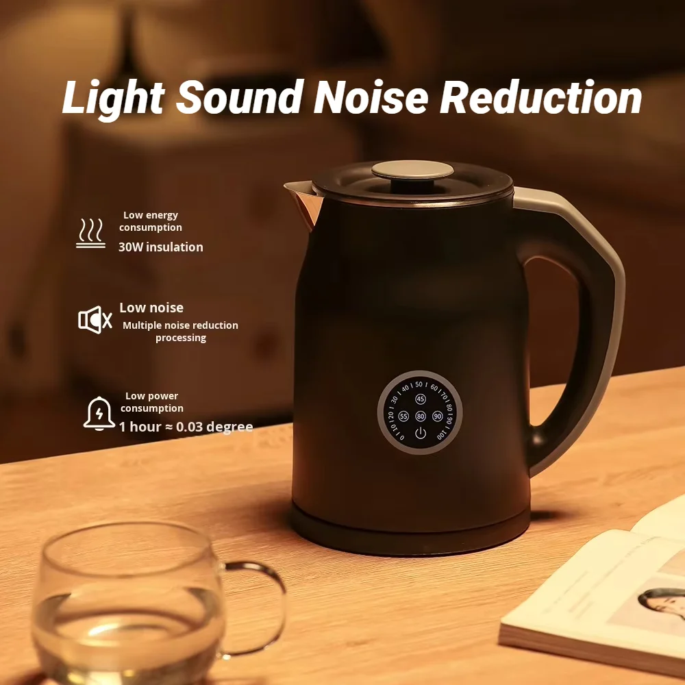 1.2L Temperature Control Electric Kettles Stainless Steel 1000W Double-layer Anti-scald Coffee Tea Pots Kitchen Appliances