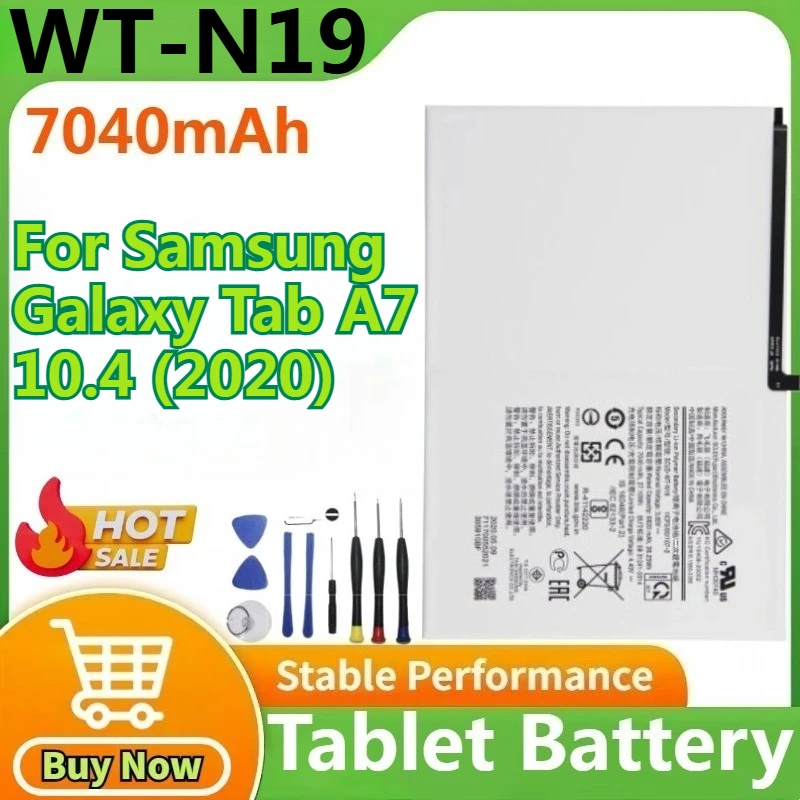 

SCUD-WT-N19 3.85V 7040mAh Battery for Samsung Galaxy Tab A7 10.4 (2020) SM-T500 SM-T505 T505N Replacement Repair Part Tablet
