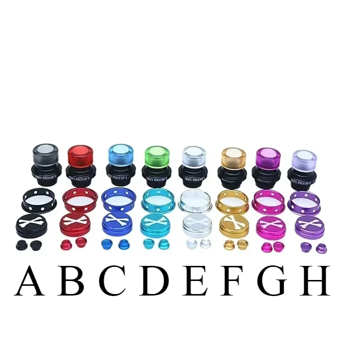 مجموعة أزرار طرف التنقيط من الأكريليك والألومنيوم ، أطراف التنقيط الملونة XBONE ، وصلة القش من الألومنيوم ، مع