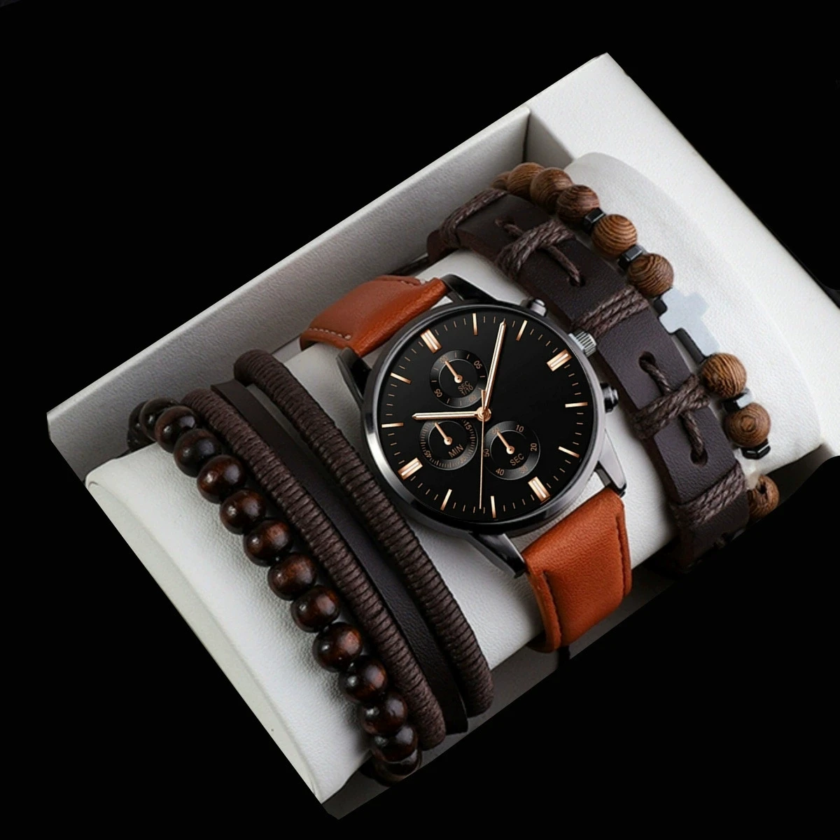 

3/4/5PCS Fashion Men Watches Casual Male's Quartz Watch Bracelets Set Relogio Masculino Reloj Hombre（Without Box）