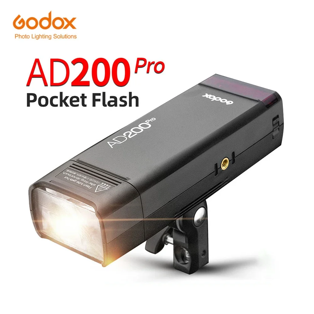 Godox AD200Pro TTL 1/8000 HSS with Built-in 2.4G Wireless X System Outdoor Flash Light with 2900mAh Lithimu Battery