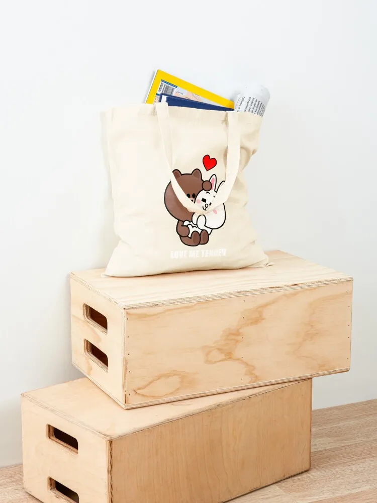 Brown and Cony Love Me Tender Classic T-Shirt Tote Bag tote bag screen Shopper Canvas shoulder bag Shopper