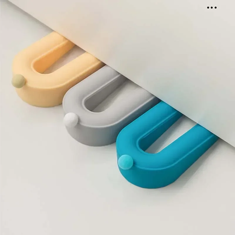 ประตูกระจกประตูการ์ดตะเข็บประตูคงที่Windproof Anti-collisionซิลิโคนเล็บบัฟเฟอร์ฟรีLovely Home Improvement