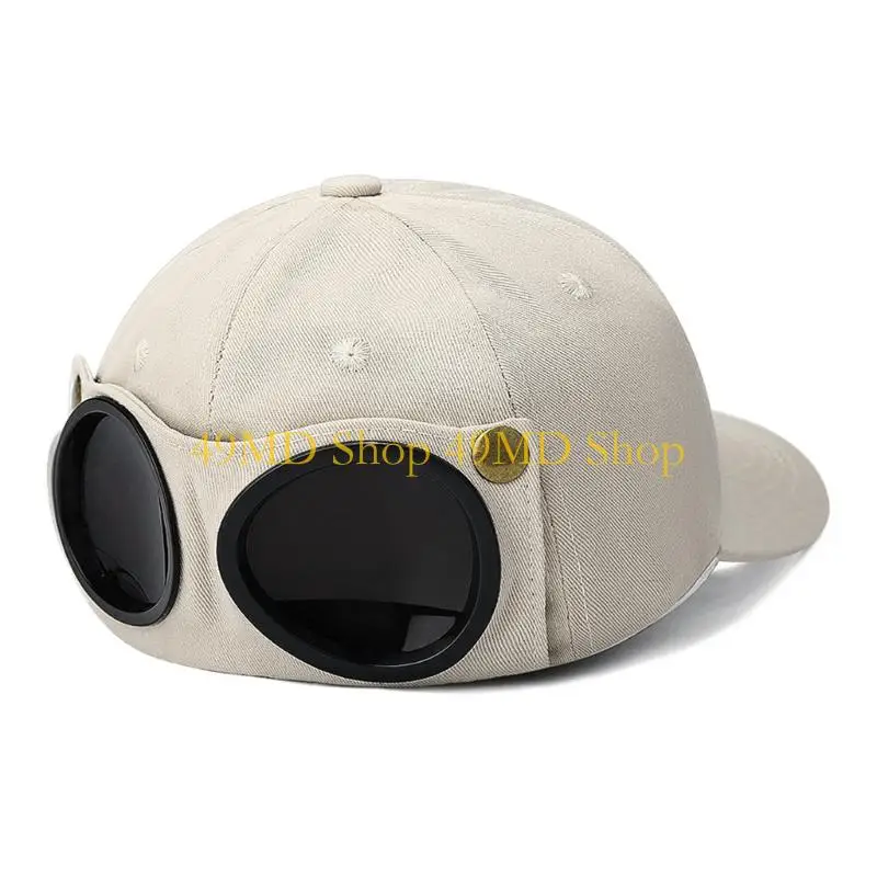 49MD Easy Outfit Baseball Cap with Front Lens Accent for Commute and Travel