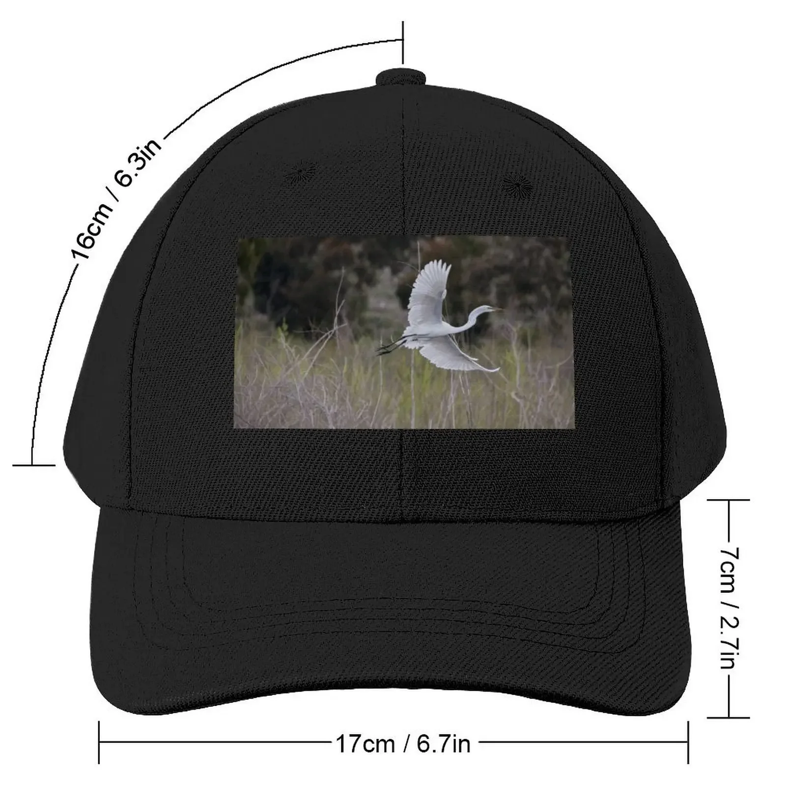 The Graceful Egret Baseball Cap fishing hat Dropshipping Elegant Women's Hats Men's