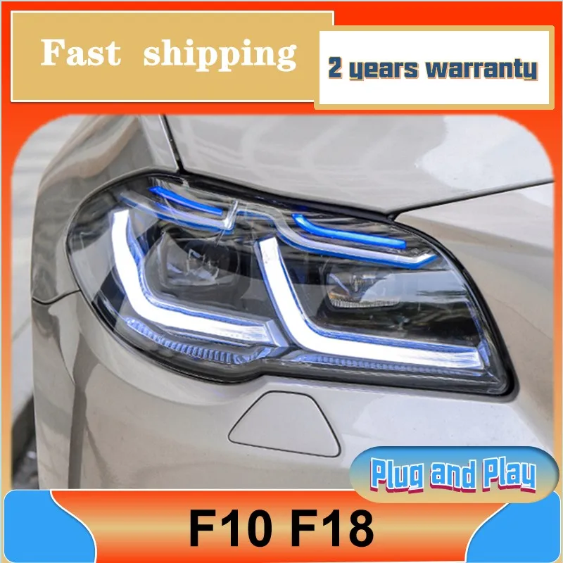 Car Styling for BMW F10 Headlight 2011-2017 BMW F18 Headlight 520i 525i 530i F10 535i DRL Turn Signal Low High Beam Projector L