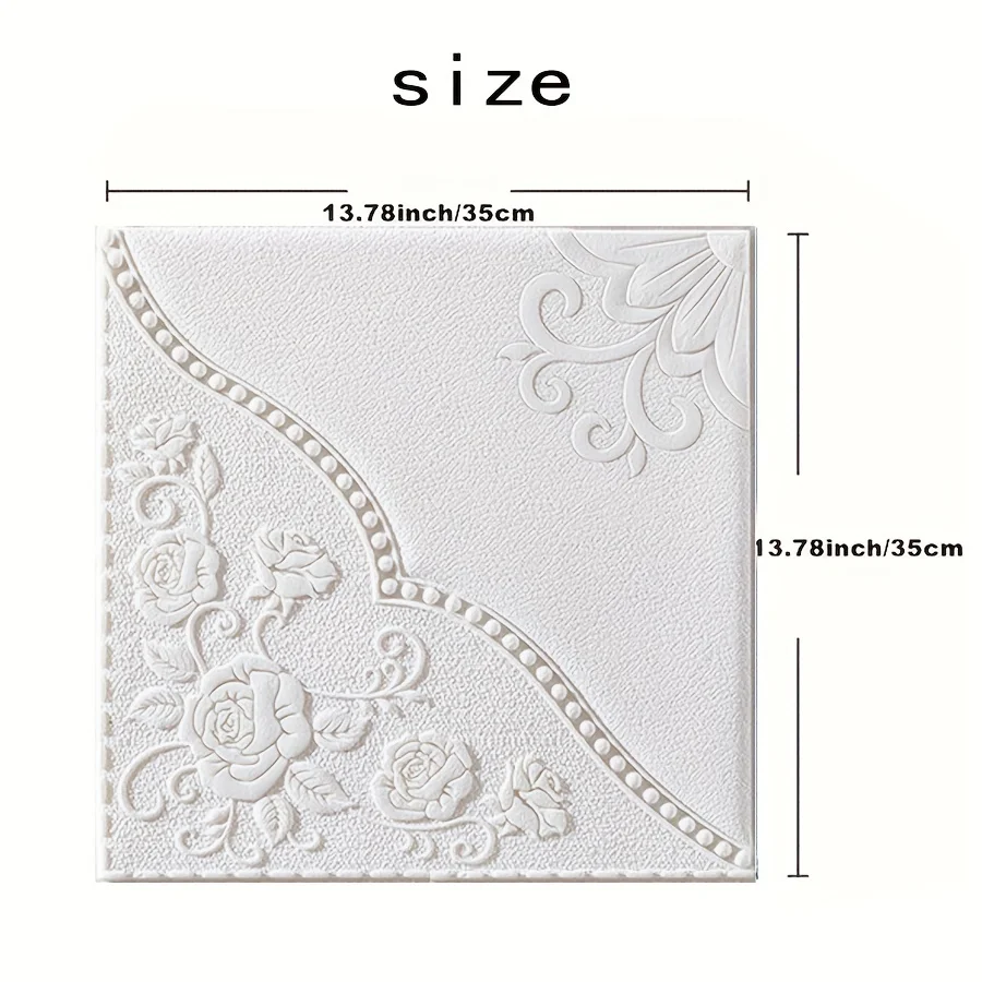 20 pcs flower Pattern Wall Stickers Self-adhesive Wallpaper Creative 3D Peel And Stick Heatproof Waterproof Wallpapers