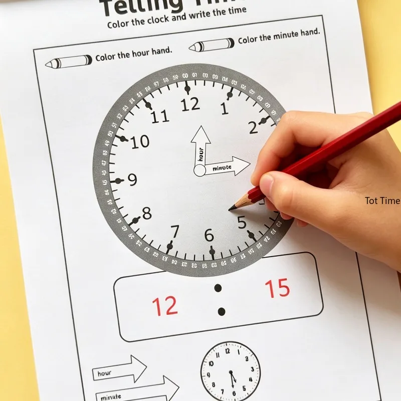 Time Cognitive Learning Material 32 Pages Using Patterns To Complete Corresponding Fill in The Blanks and Lines