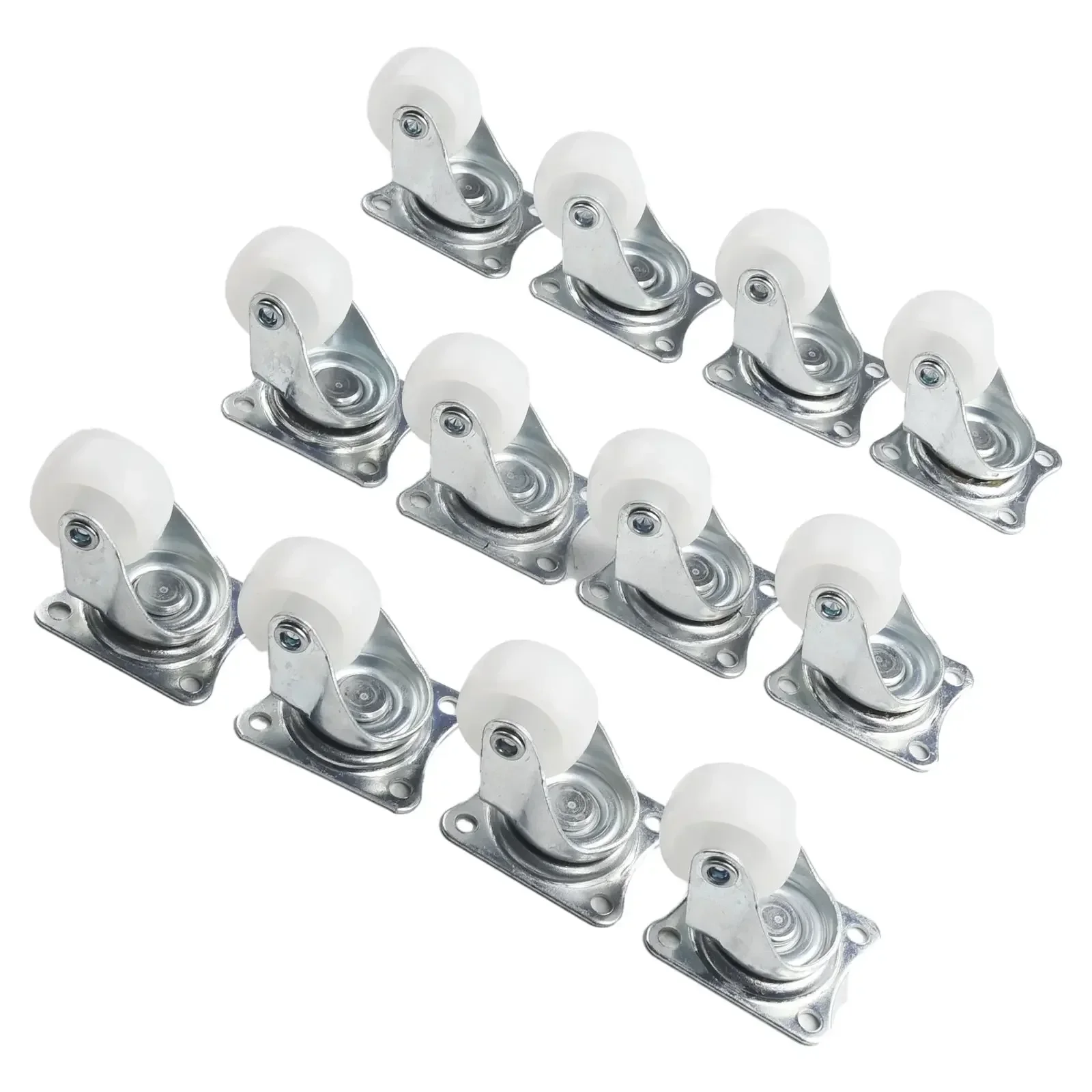 

12pcs 25mm Caster Stroller Wheel Swivel Caster With Rubber Mount Ball Bearing Wheels Rubber Base Ball Bearing Single Wheel