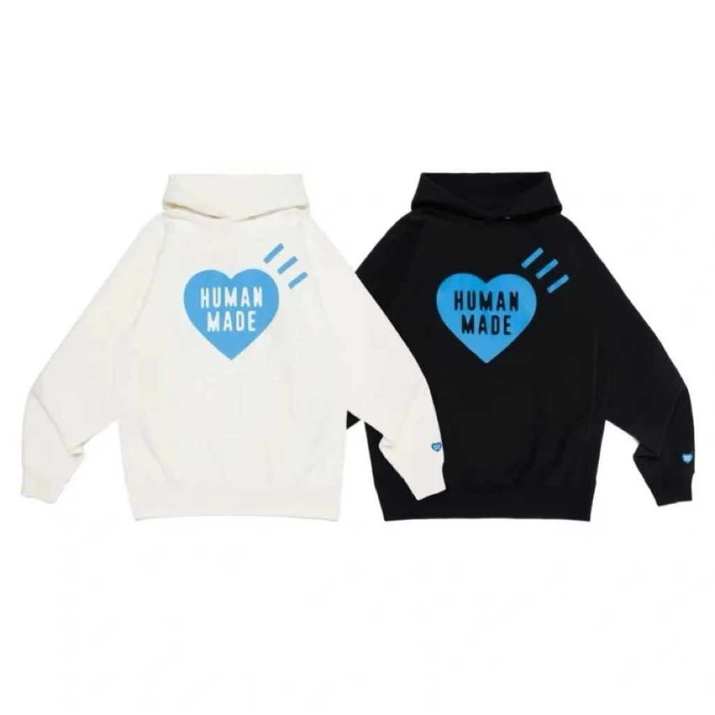HUMAN MADE Multi Color Love Hoodie Japanese Loose fitting Men's and Women's Warm Hoodie