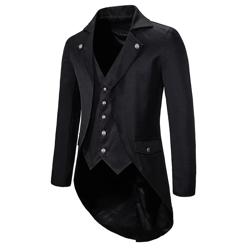 Retro Multi-Color Halloween Tailcoat Stage Performance Costume Vintage Style Women's Cotton Traditional Chinese Opera Dress