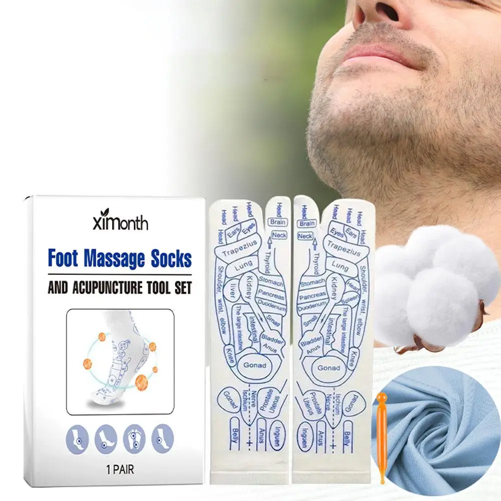 Massage Relieve Tired Feet Socks Acupressure Foot Massager Physiotherapy Tool Point Reflexology Massage Sock Foot Foot Sock J4G7