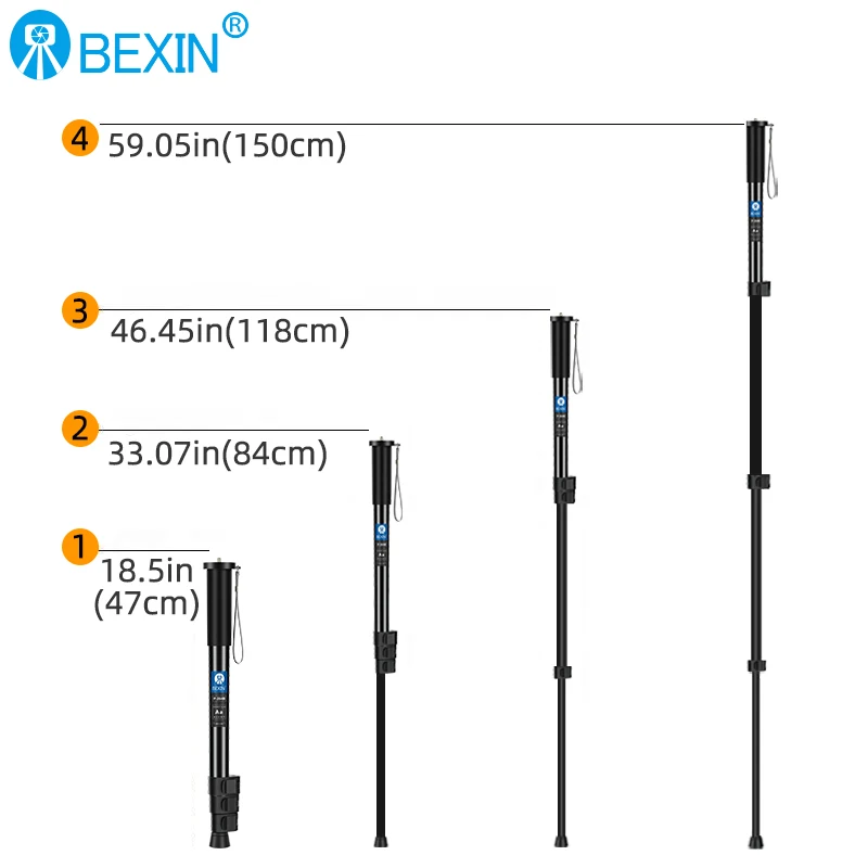 Bexin leichte Ein beins tativ Aluminium DSLR Kamera Stativ Kamera halterung Adapter Unterstützung Ein beins tativ für Nikon Sony Kamera