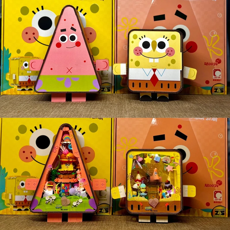 

SpongeBob SquarePants Patrick Star Building Blocks Puzzle Assembling Toy Birthday Gift Difficult Building Model Anime Peripheral