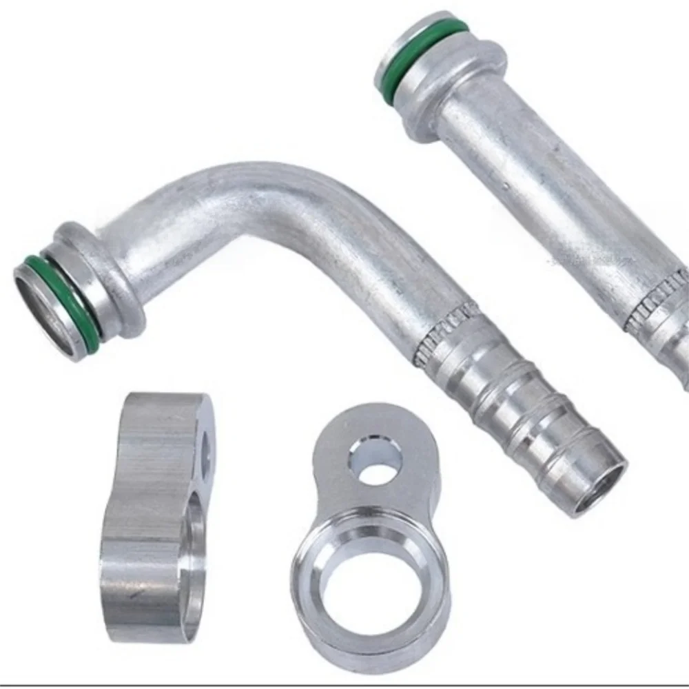 Aluminum Automotive Air Conditioning Hose Fitting Eco-friendly Pipe Head Replacement Air Conditioning Pipe Joint