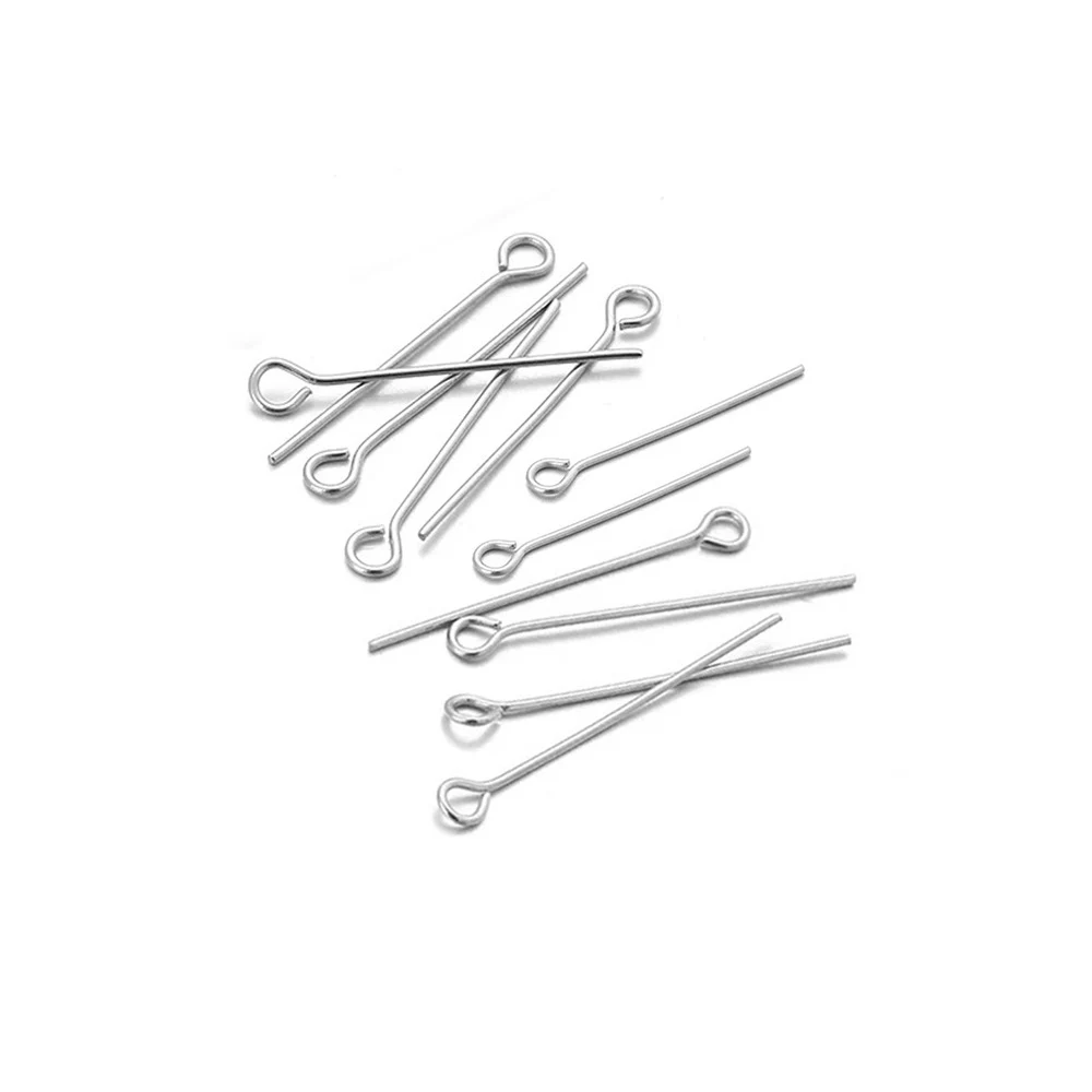 100pcs 16-60mm alloy figure-9 bent pins, bead pendant connectors Eye Head Pins for jewelry making DIY Supplies accessories