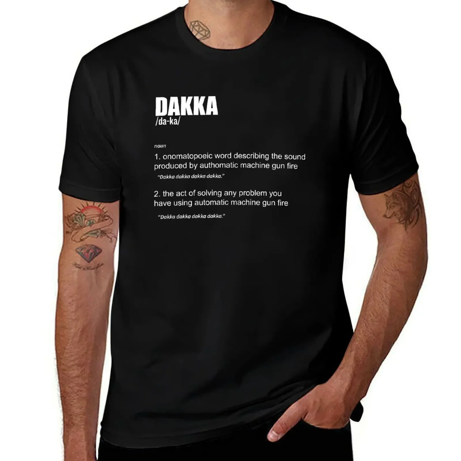 Dakka Meaning T-Shirt for a boy graphic shirts summer tops oversized cotton t shirt men