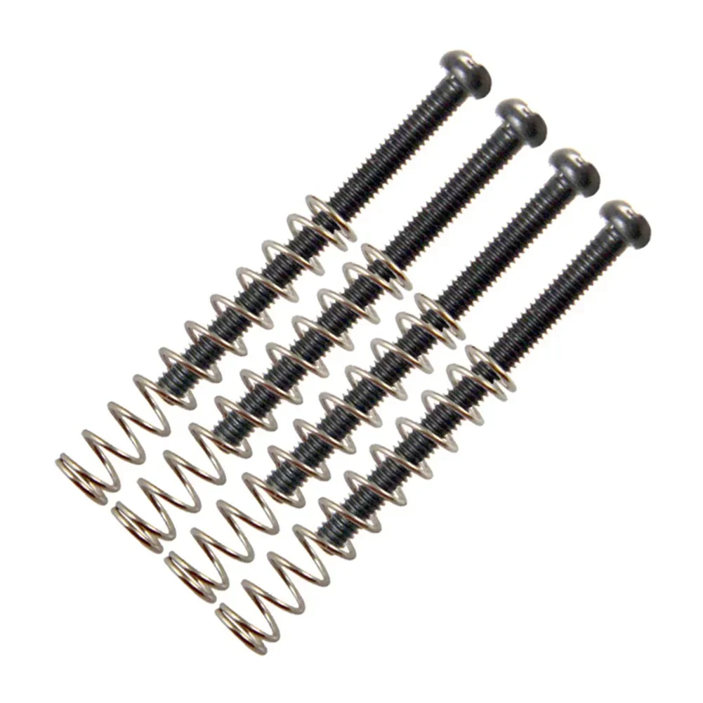 4 Pcs Guitar Humbucker Pickup Screws And Springs M3*30MM In Chrome Black Or Gold For Electric Guitar Replacement Parts