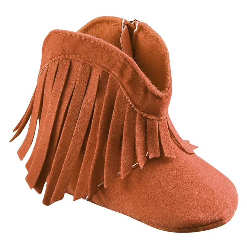 Baby Shoes Boots Winter Newborn Infant Baby Boy Girl Soft Sole Boots Tassels Moccasins Crib Solid Shoes