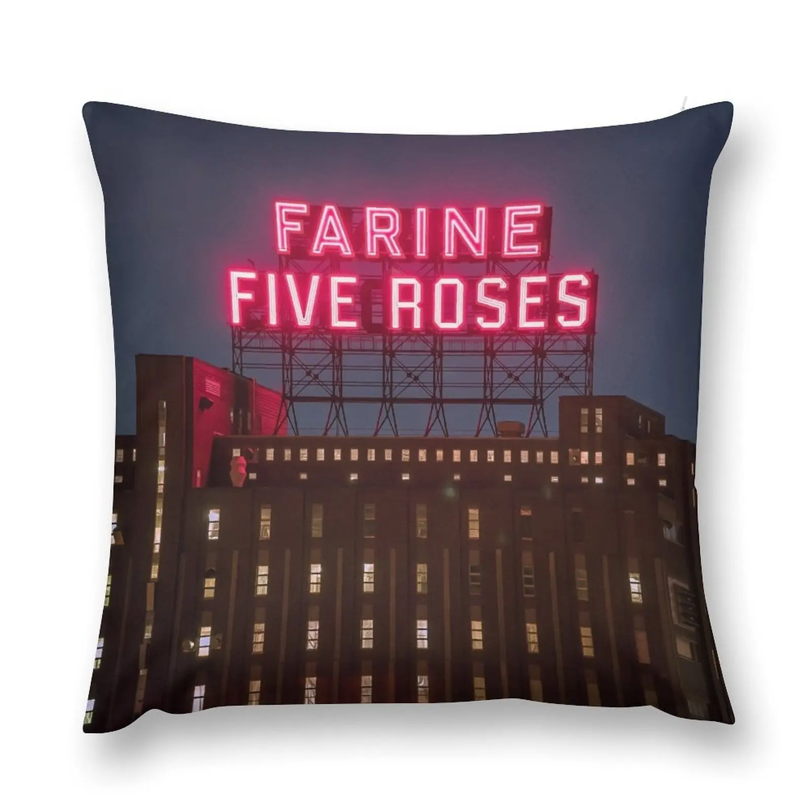 Farine Five Roses Night Montreal Throw Pillow Sofa Covers For Living Room pillow