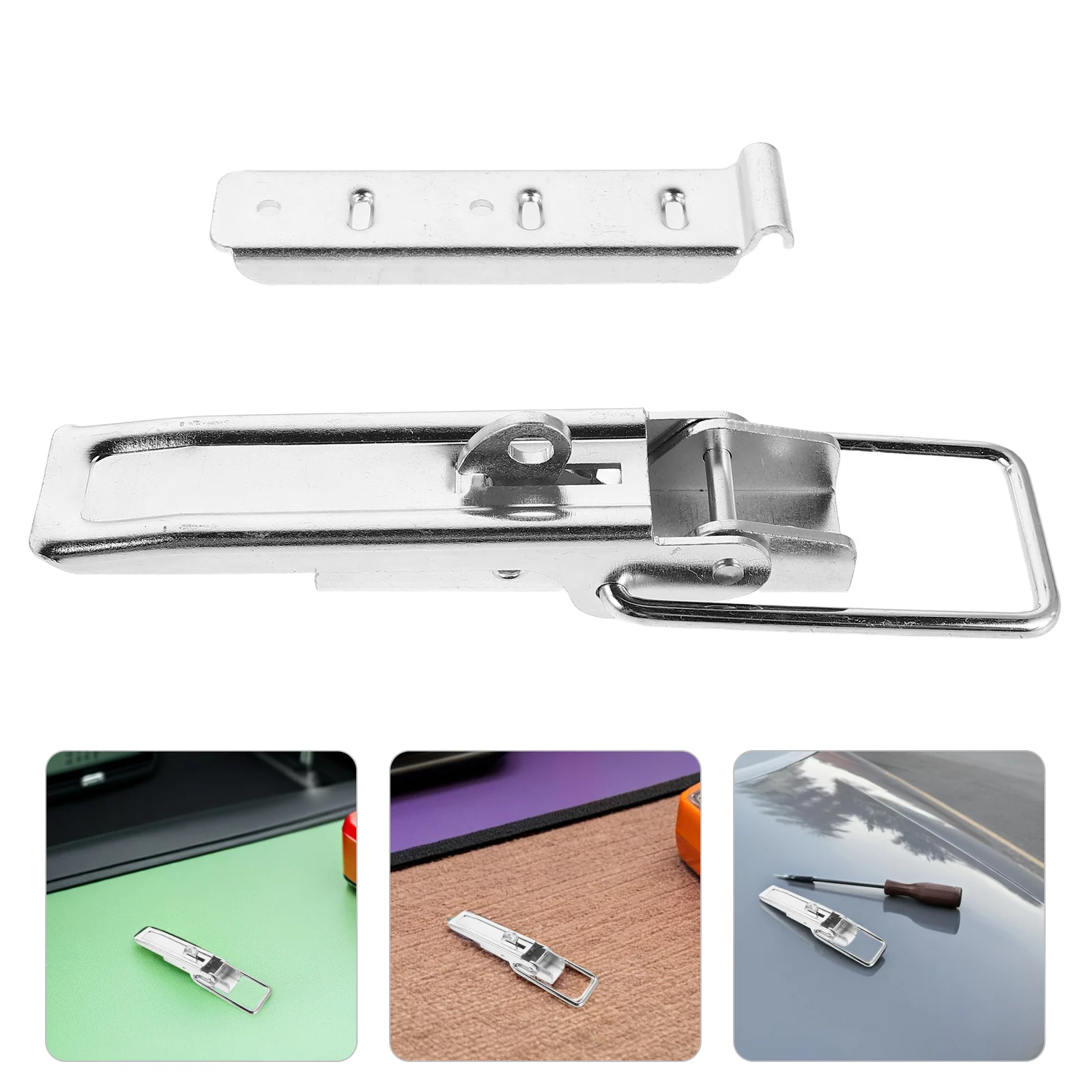 

2pcs Heavy Duty Latch Buckle Galvanized Iron Quick Release Toggle Clamp For Truck Toolbox Cabinet Boat Hatch Replacement