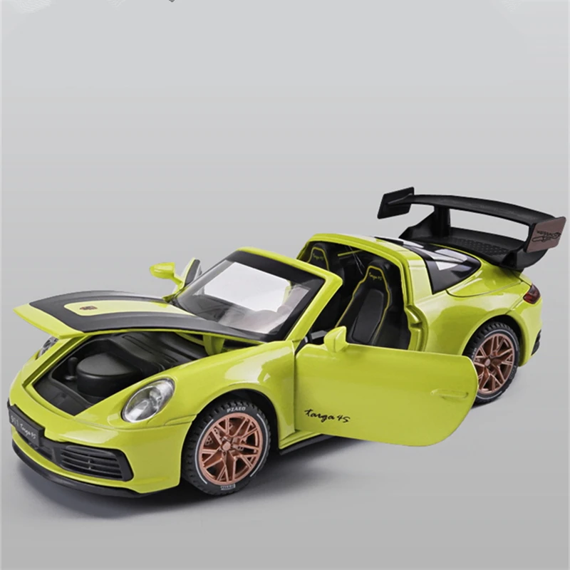 1/32 Porsches 911 TARGA 4S Alloy Racing Car Model Diecasts Simulation Metal Toy Car Model Sound Light Collection Gift