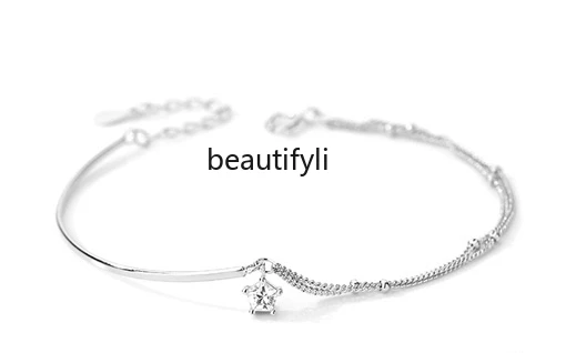 

999 Sterling Silver XINGX Bracelet Female Special-Interest Design Light Luxury Valentine's Day Birthday Gift