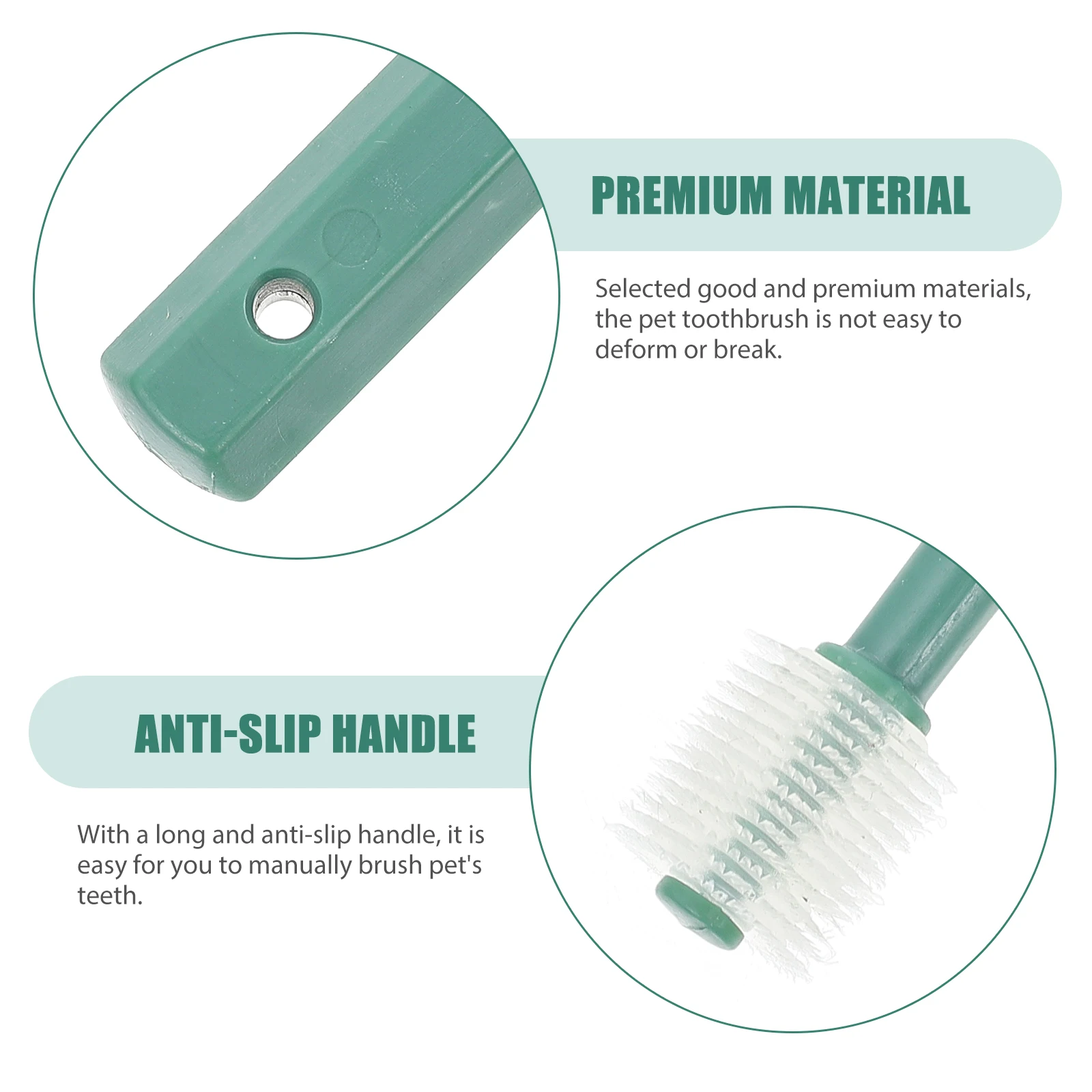

2pcs Pets Dog Toothbrush 360-Degree Pet Oral Clean Brush Soft Durable For Small Pets Anti-Slip Handle Pet Accessories Dog