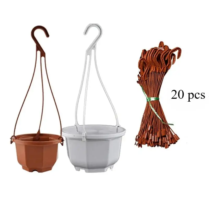 20Pcs Plant Hanger Macrame Hanging Flower Pots Holder Garden Planter Hooks Home Hanging Basket Balcony Decor