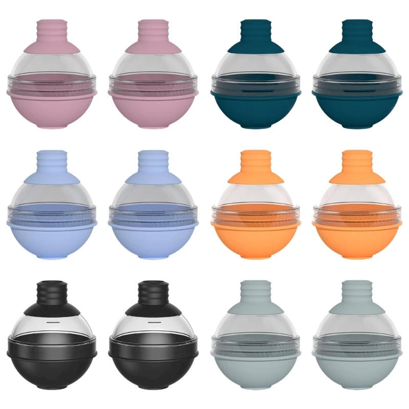  Pack of 2 Professional Ice Spheres Molds Leak Proof Funnel System Ice Ball Maker