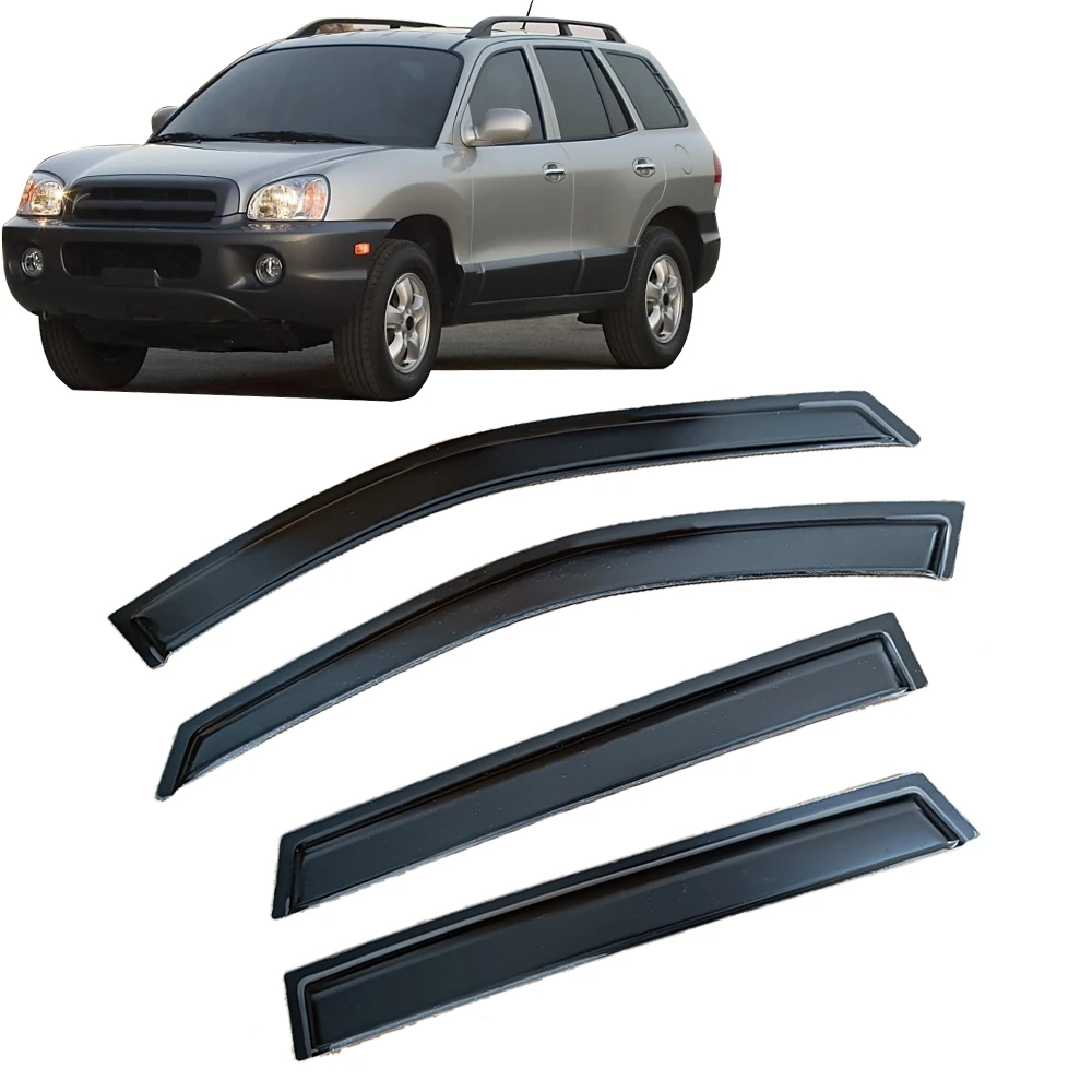 

Оконный козырек для HYUNDAI SANTA FE 2001 2002 2003 2004 2005 2006, ветровые дефлекторы, защита от дождя, дверной козырек, вентиляционные шторы, вентиляционный козырек