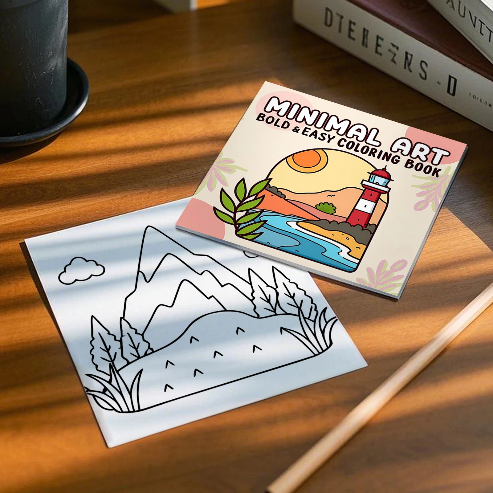 MINIMAL ART BOLD & EASY Patterns Coloring Book for Adults Cute Drawing Book Perfect Gift for Party and Birthday