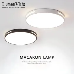 Luz de techo LED Circular para interiores, iluminación moderna, diseño creativo, blanco y negro, dormitorio, sala de estar, pasillo, estudio, hogar