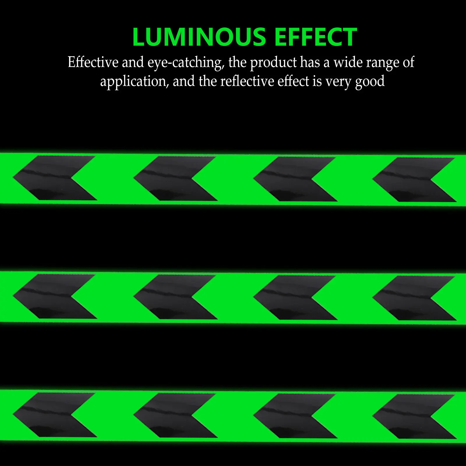 

Guide Tape 5cmx5m Glow in the Dark Reflective PVC Sticker High Visibility Green Black Adhesive for Stairs Floor