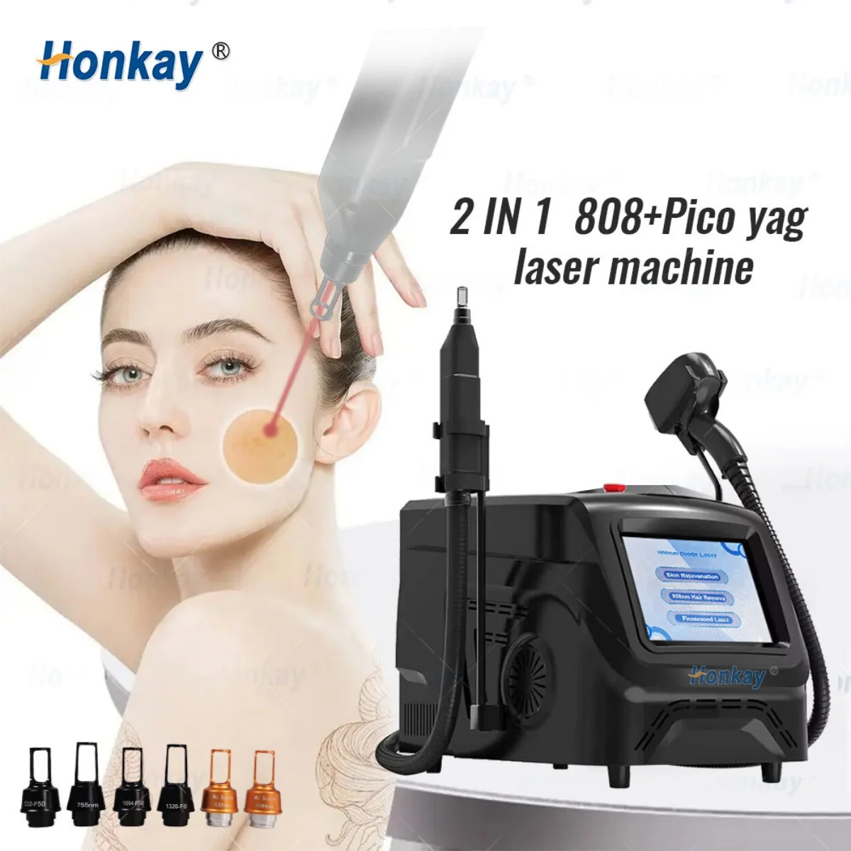 2 In 1 Picosecond Laser Nd Yag Tattoo Removal Machine L Hair Removal Professional 808nm Diode Laser Hair Removal Machine