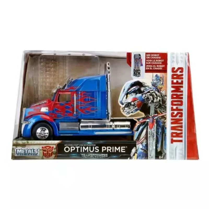 1:24 Transformers Optimus Prime Western Star 5700XE phantom Diecast Metal Model Alloy Toy Car per bambini collezione regalo J224