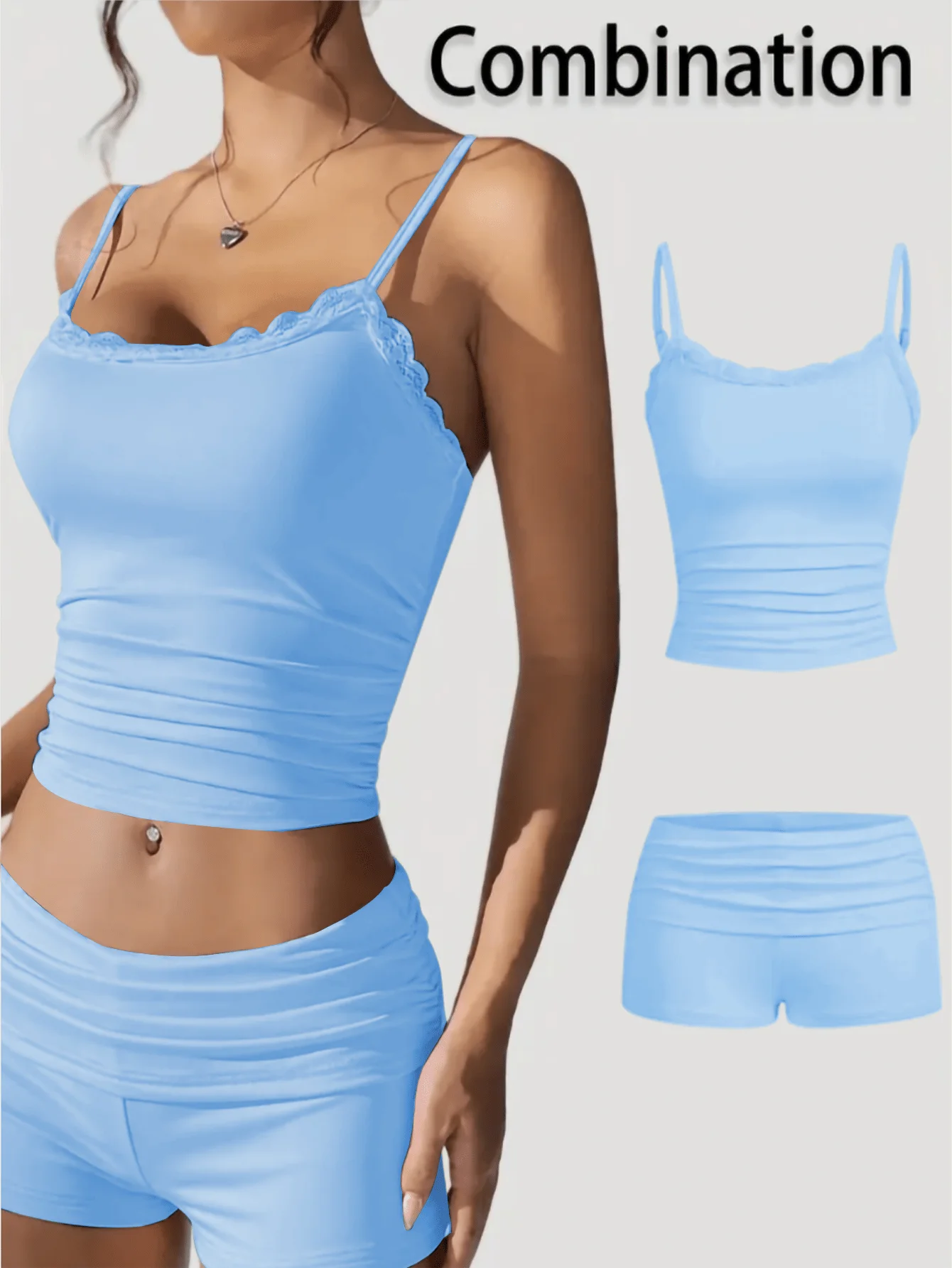 New fashion women's halter-neck + short pants set, sexy and comfortable women's clothing