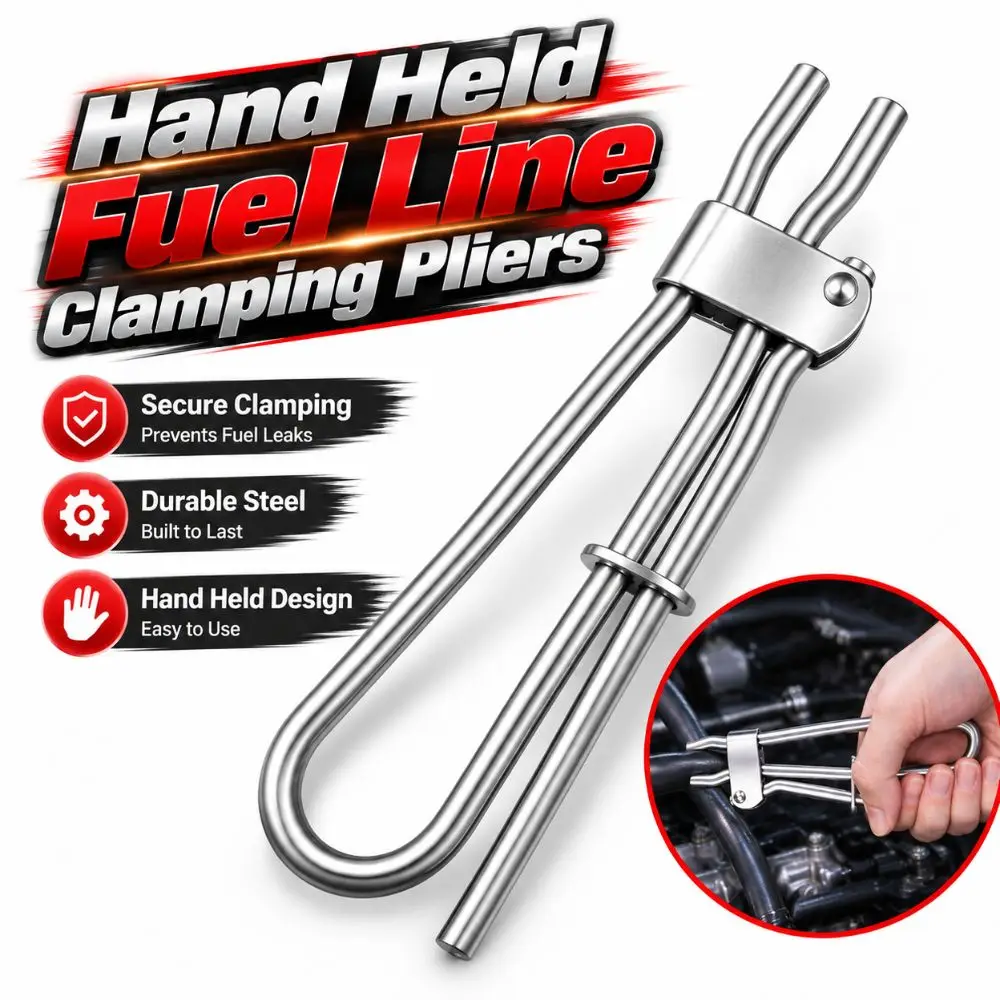 Carbon Steel Hose Clamping Pliers Pincer Grip Bent Nose Structure Fuel Line Pliers Hand Held Tube Sealing Pliers