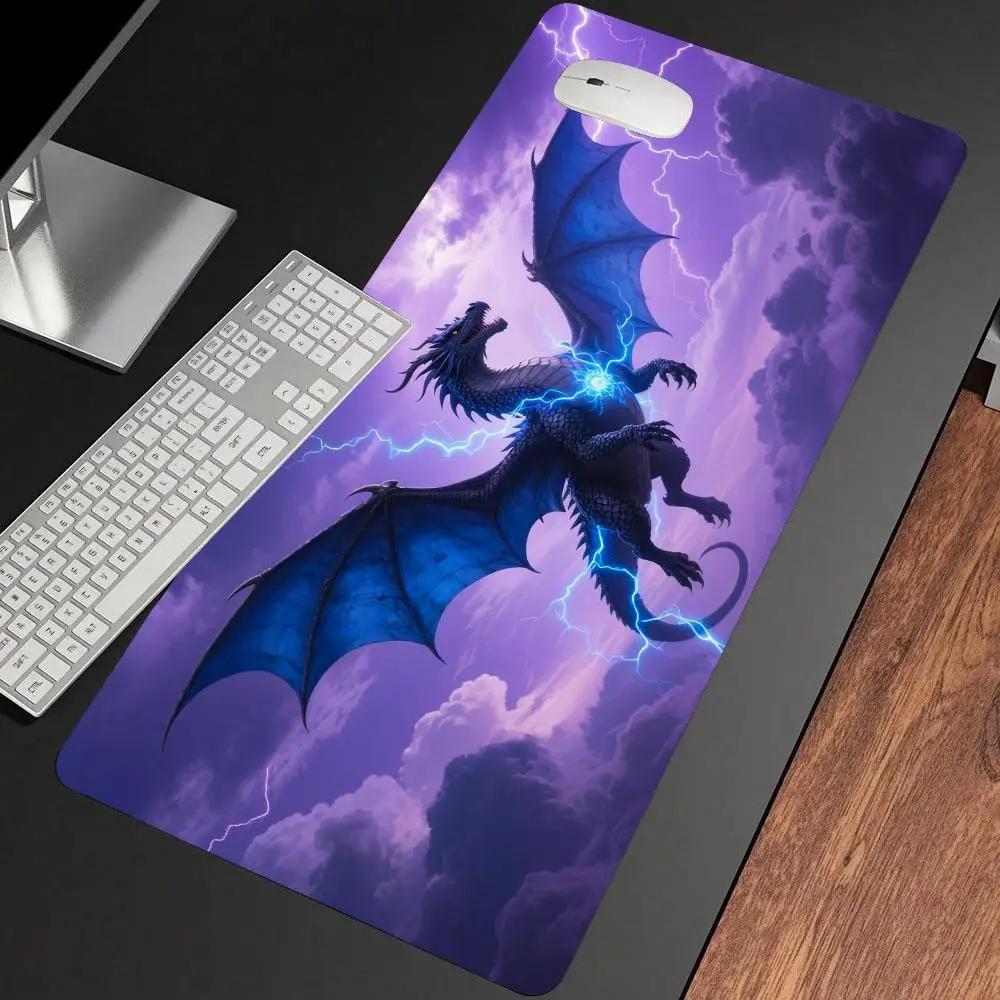 لوحة ماوس Lightning Flying Dragon المطاطية المضادة للانزلاق، ملحقات الكمبيوتر، لوحة ماوس مناسبة للمكتب واللعبة
