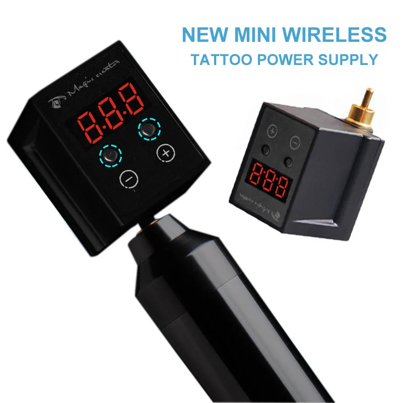 

NEW Wireless Tattoo Power Supply Mini Power Device LCD Screen RCA/DC Connector Tattoo Supplier for Tattoo Pen Machine