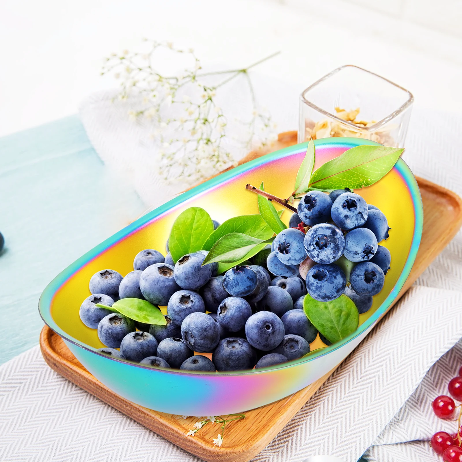

Colorful Ingot Stainless Steel Bowl for Soups Salads Noodles Fruits Anti Skid Big Opening Multipurpose Kitchen Tableware Snack