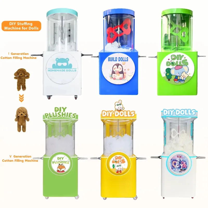 FL Multiple Stuffing Machine for Plush Toys Portable Build a Bear Workshop Supplies for Children Events Fast Stuffing Custom