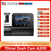70mai Dash Cam A200 Dual-channel Record 1080P HDR 2'' IPS Screen 24H Parking Monitor 70mai Car DVR A200 130° FOV