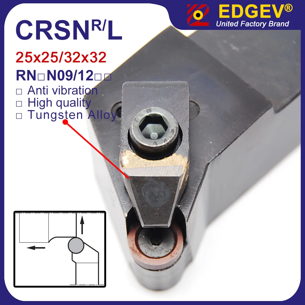 CRSNR CRSNL Tornio Taglierina Tornitura Bar Ceramica PCBN CBN Inserti Rotondi Portautensili per RNGN RNMN0903 RNGN0903 RNGN120400 RNMN120700