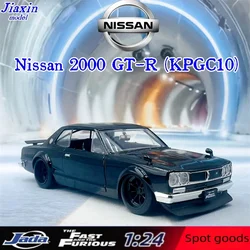 JADA 1/24 Fast and Furious Cars BRIAN NISSAN SKYLINE 2000 GT-R KPGC10 Collection Metal Diecast Model Toy Vehicles