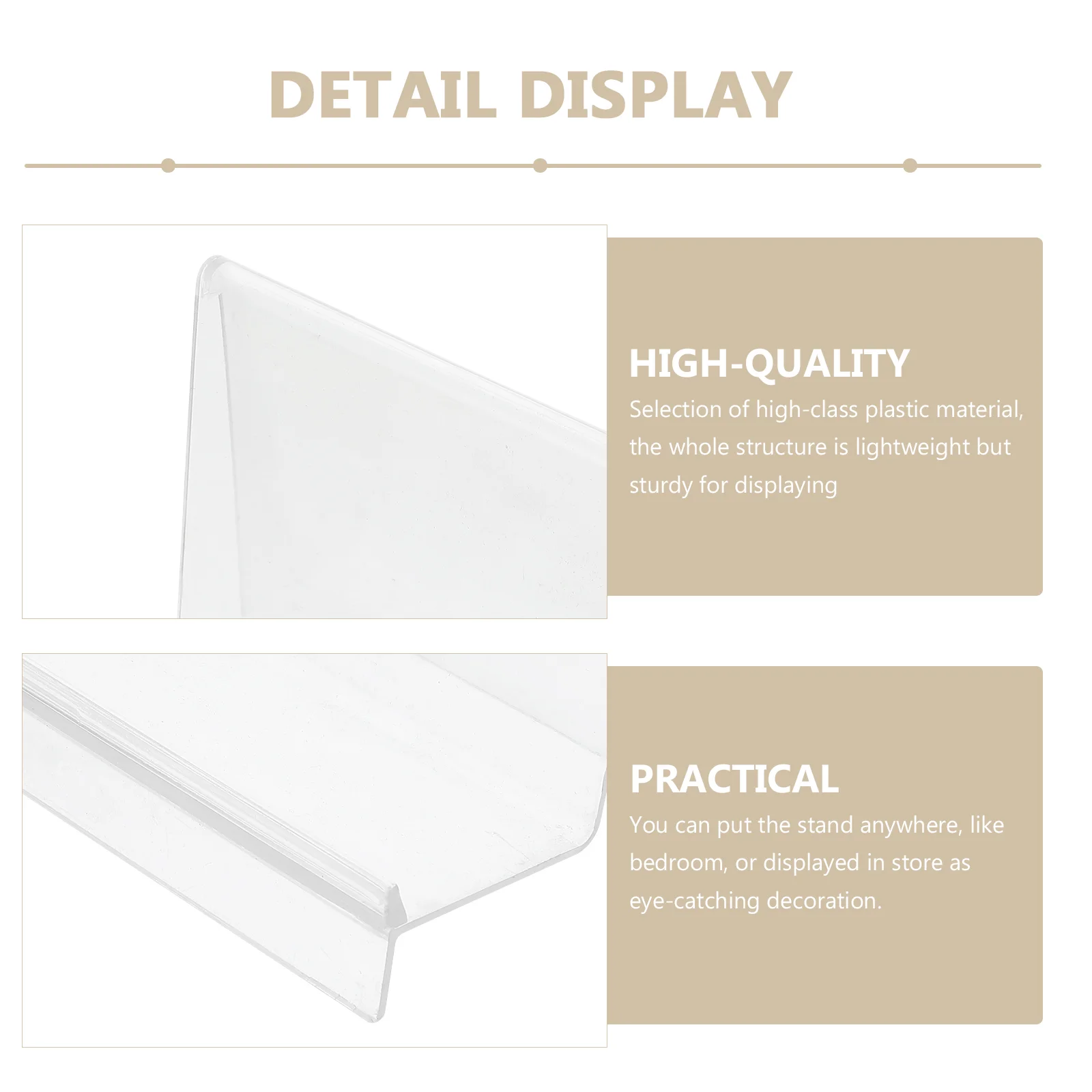 6 Pcs Wallet Plastic Holder Office Display Shelf Shelves Storage Racks Card Wallets 75X7X6CM Shop