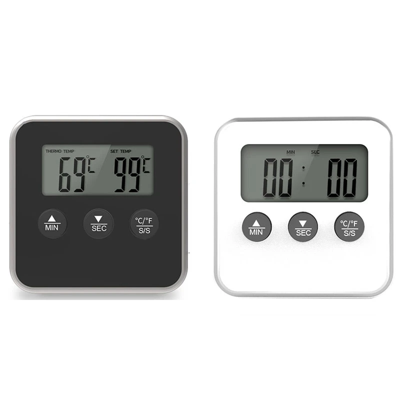 Food Thermometer Kitchen Digital Timer Meat Barbecue Thermometer Red Wine Electronic Thermometer